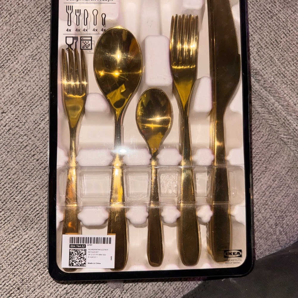 IKEA Gold Flatware Set
